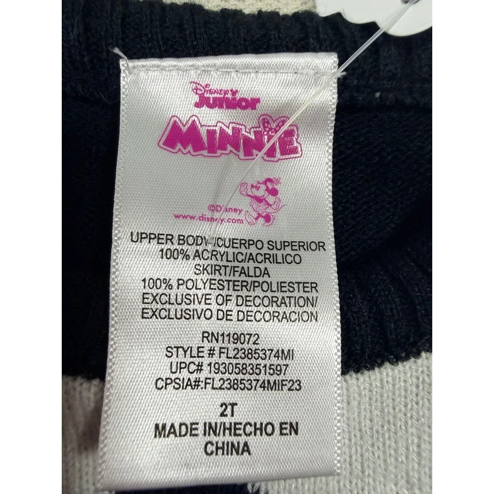 Disney Junior Minnie Mouse Polka Dot Tulle Dress Black Red 2T FL2385374MI